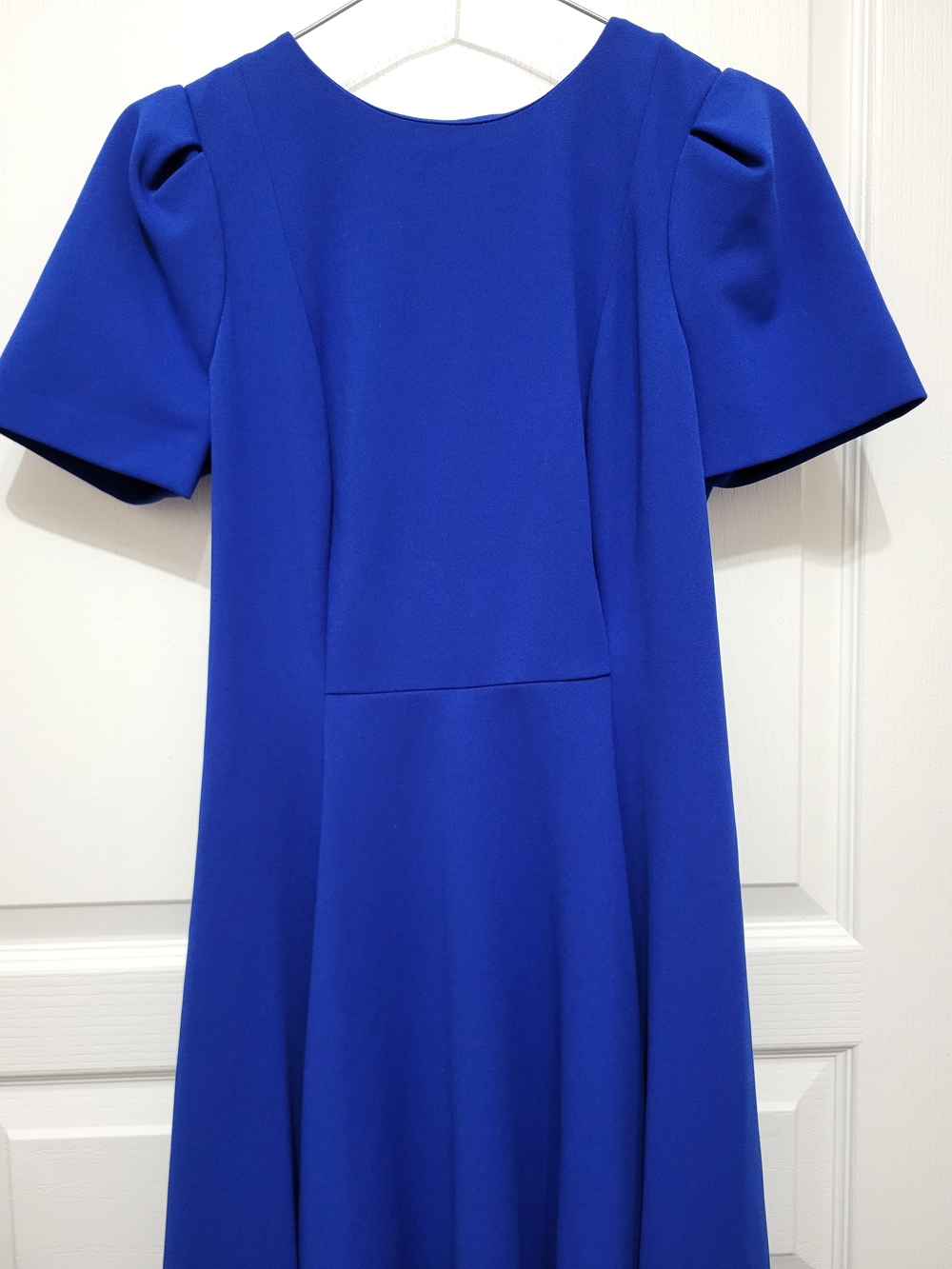 Calvin Klein Cobalt Blue Short-Sleeve A-Line Dress